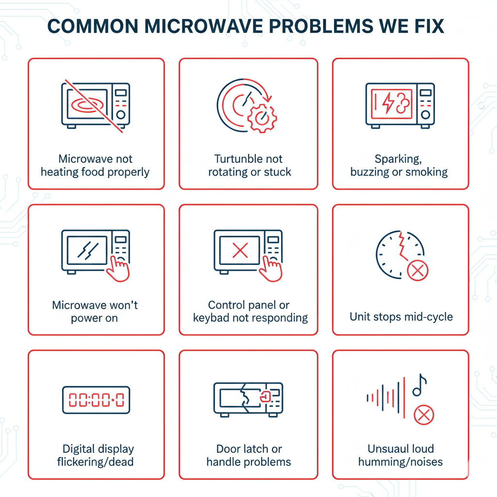 Problemas Comunes de Microondas
