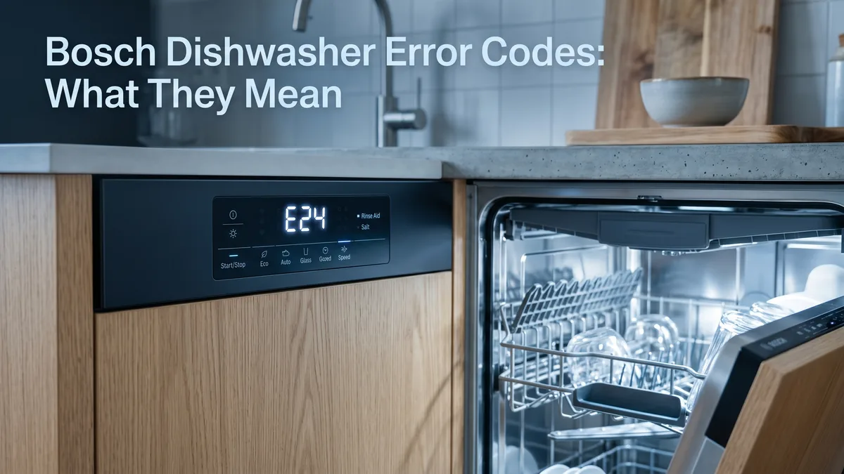 bosch dishwasher error codes featured banner - A Guide to Common Bosch Dishwasher Error Codes in 2026