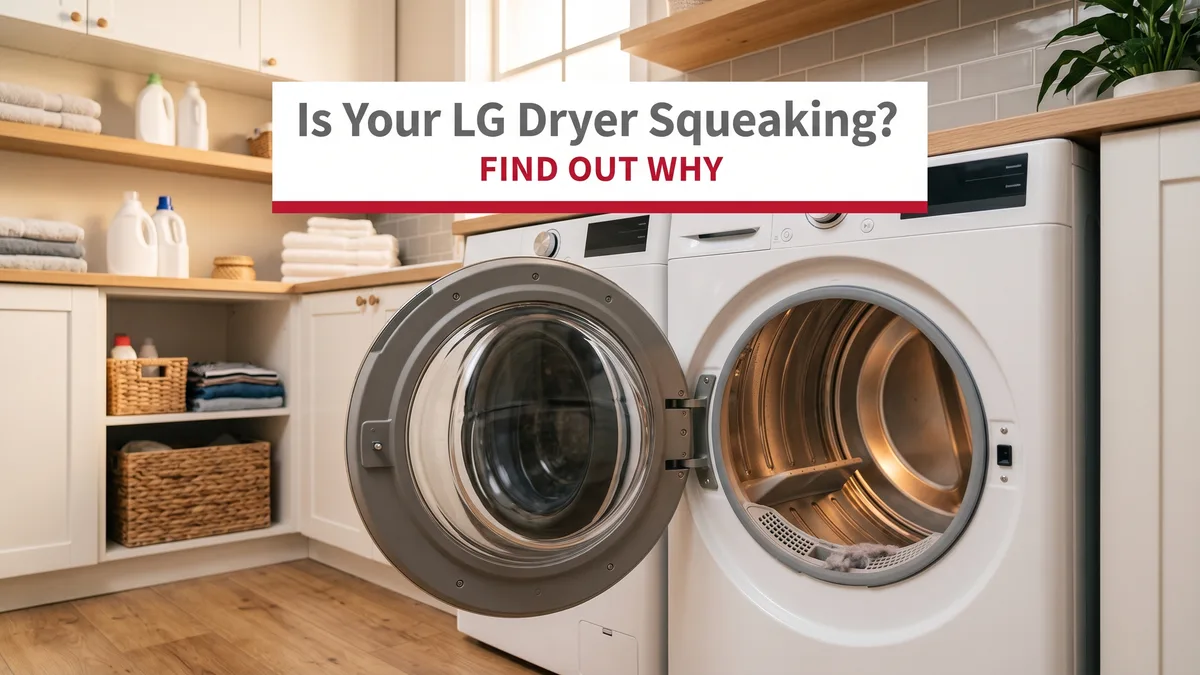 lg dryer making squeaking noise featured banner - Is Your LG Dryer Making a Squeaking Noise? Here's What It Me
