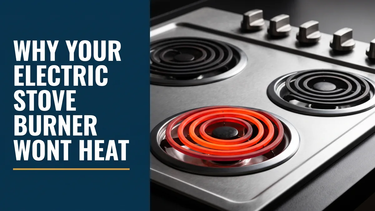 Electric cooktop with one glowing and one cold burner illustrating an electric stove burner not heating