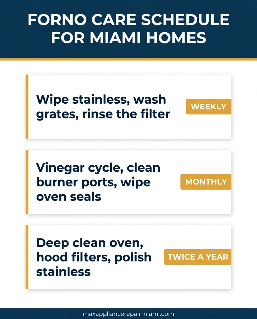 forno appliance repair schedule